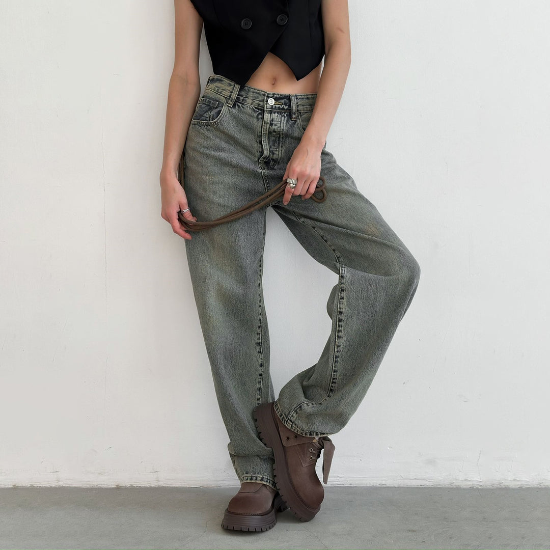 Damen Relaxed Fit Jeans mit lässigem Schnitt und hochwertigen Materialien Drune