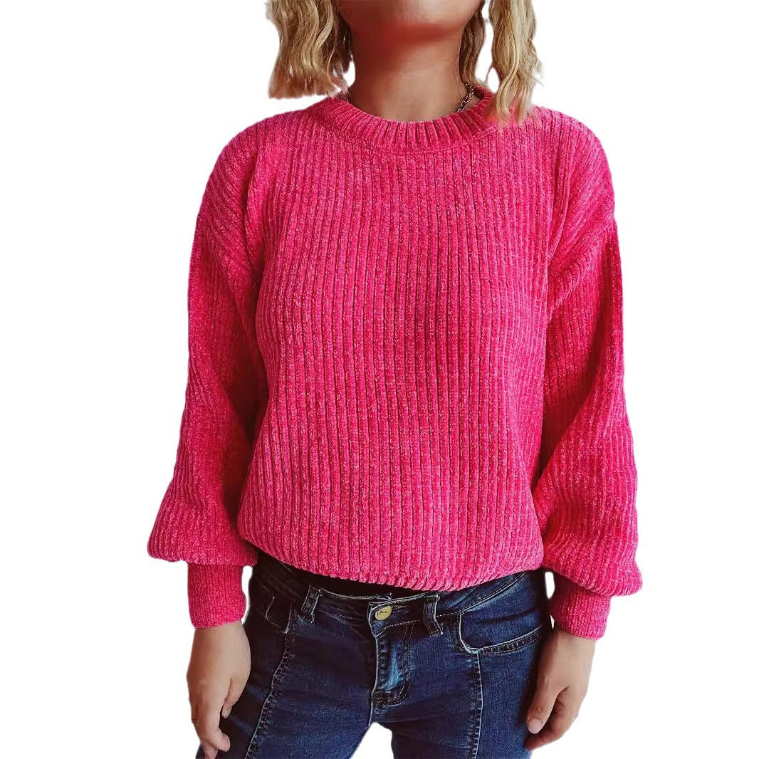 Damen Grobstrickpullover mit weitem Schnitt und strukturiertem Design Drune