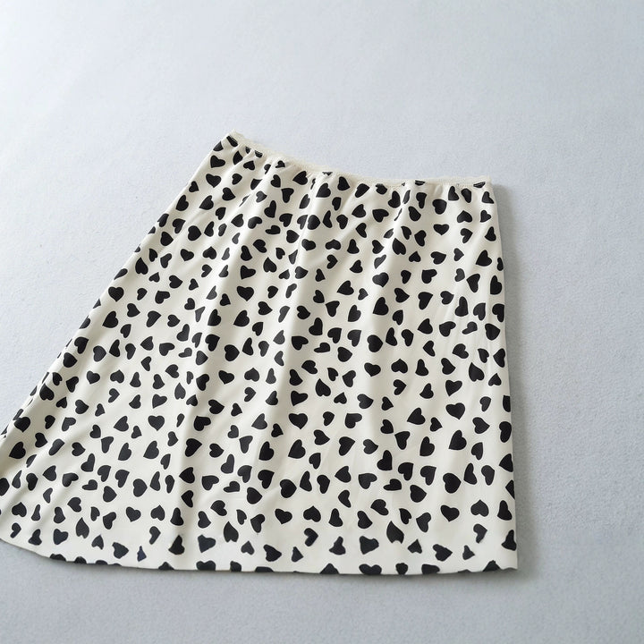 Damen Leichter Midirock aus Chiffon mit Leoprint und elastischem Bund Drune