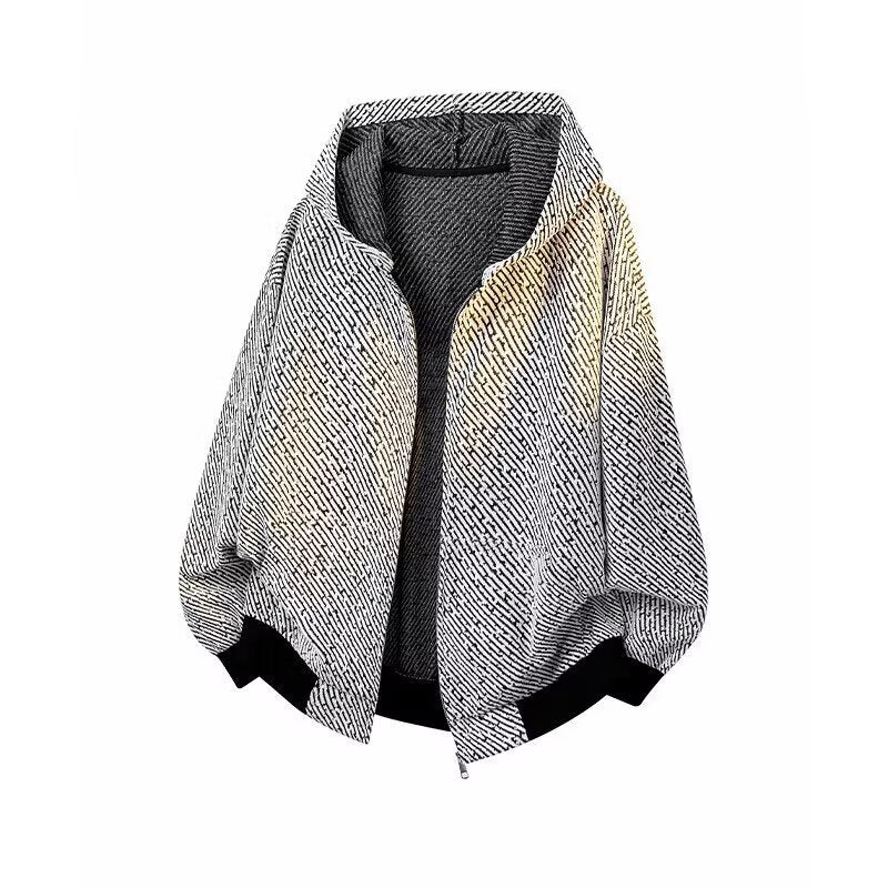 Damen Modische Jacke mit Kapuze und asymmetrischem Schnitt Drune