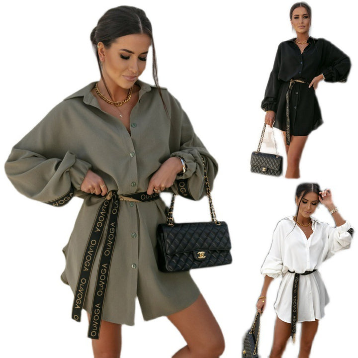 Damen Hemdkleid mit lässigem Schnitt und eleganter Taillierung Drune