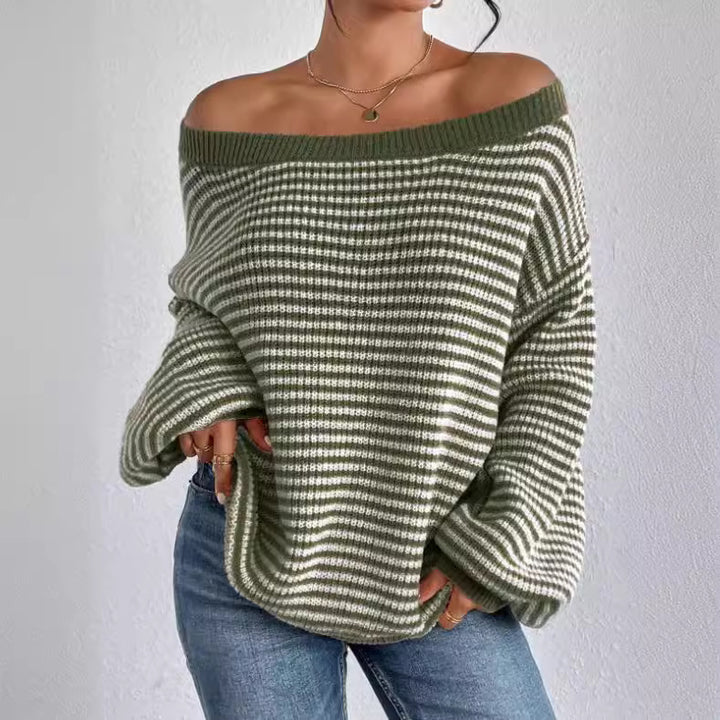 Damen oversize gestrickter Pullover Drune