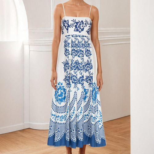 Damen Maxikleid mit floralem Druck Drune