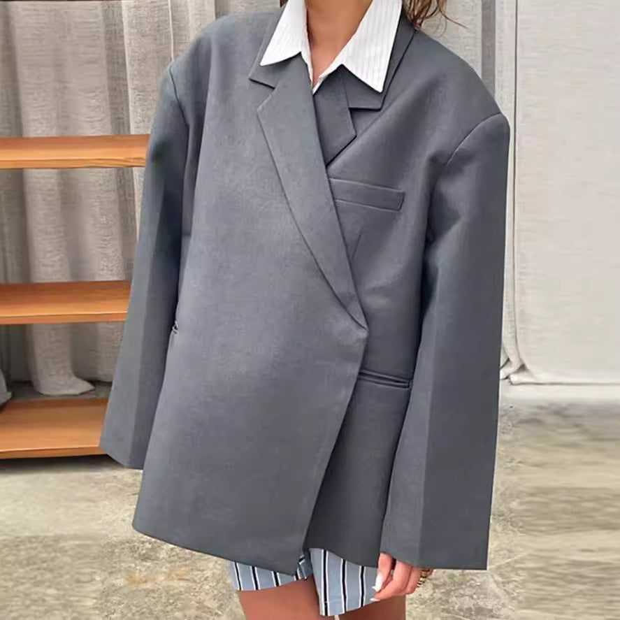 Damen Oversized Blazerjacke mit raffinierter Schnittführung Drune