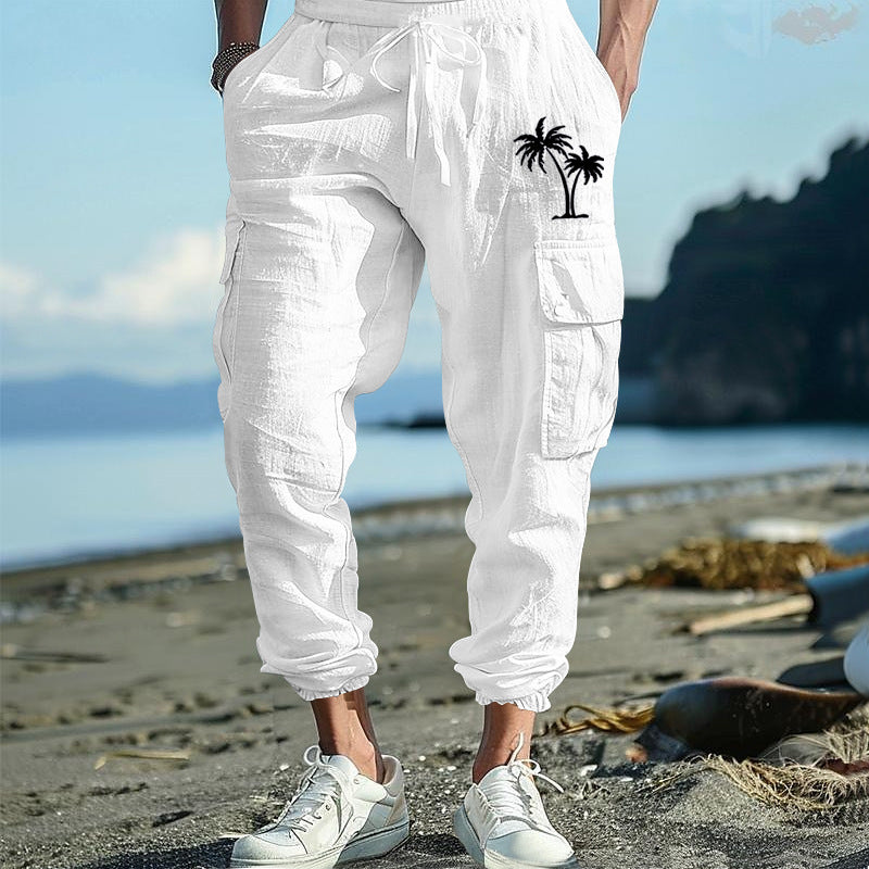 Herren Cargohose mit seitlichen Taschen und verstellbarem Bund Drune