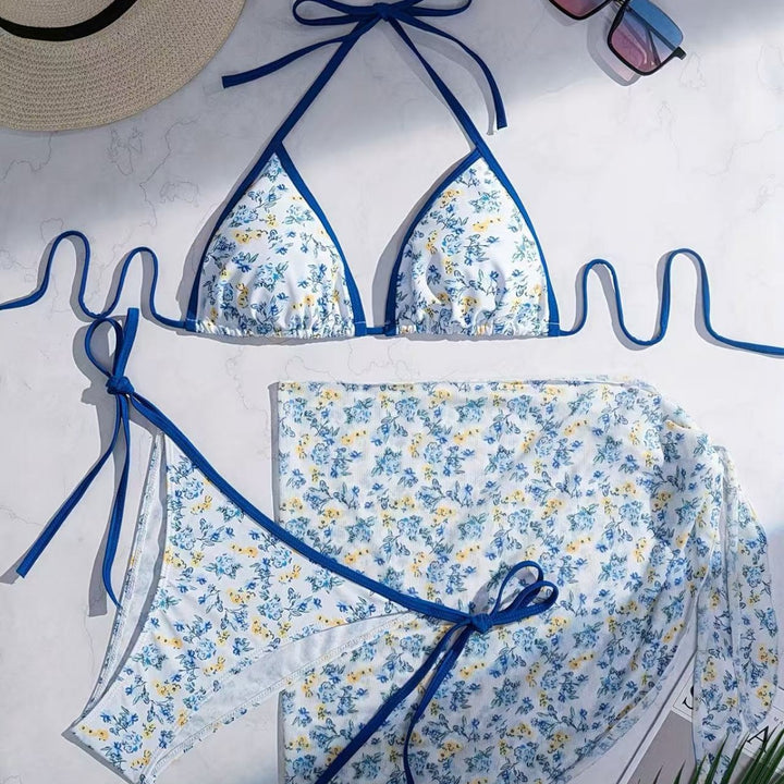 Damen Triangel-Bikini mit femininer Wickelrock-Design Drune