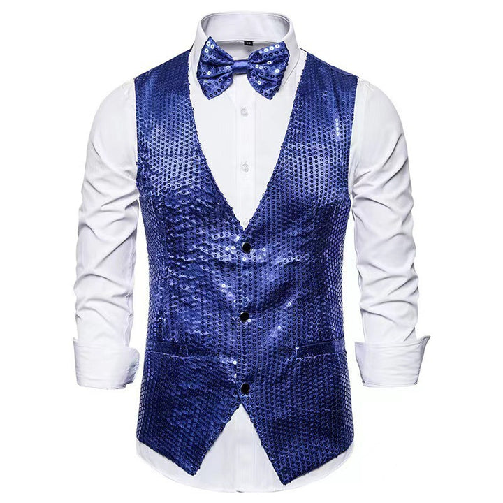 Herren eleganter Anzug mit glitzernden Pailletten und idealem Slim-Fit Drune
