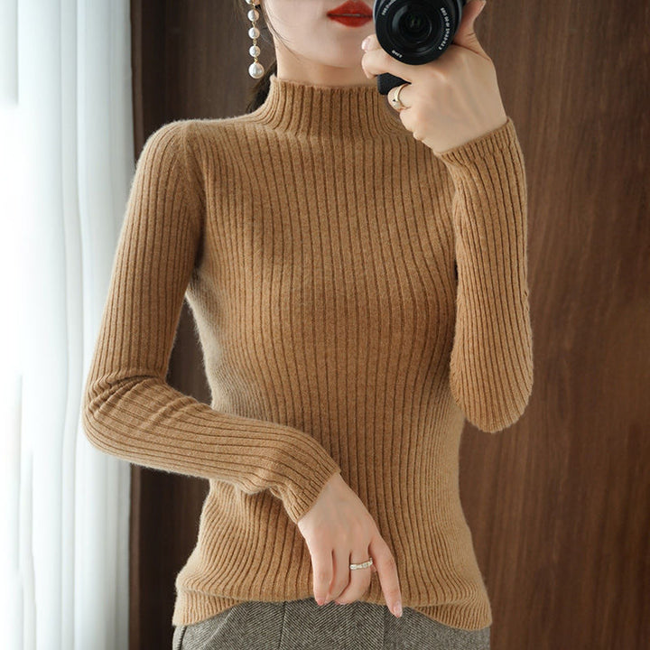 Damen Eleganter und figurschmeichelnder Rollkragenpullover Drune