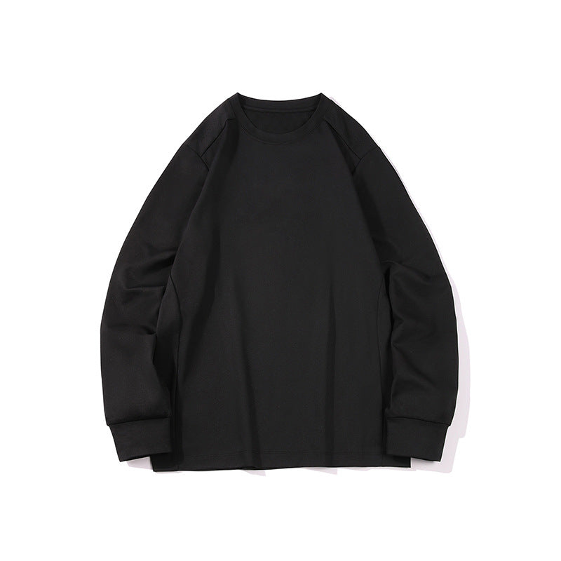 Herren Oversize-Langarmshirt aus schwerem Baumwolljersey mit Rundhalsausschnitt und gerippten Bündchen Drune