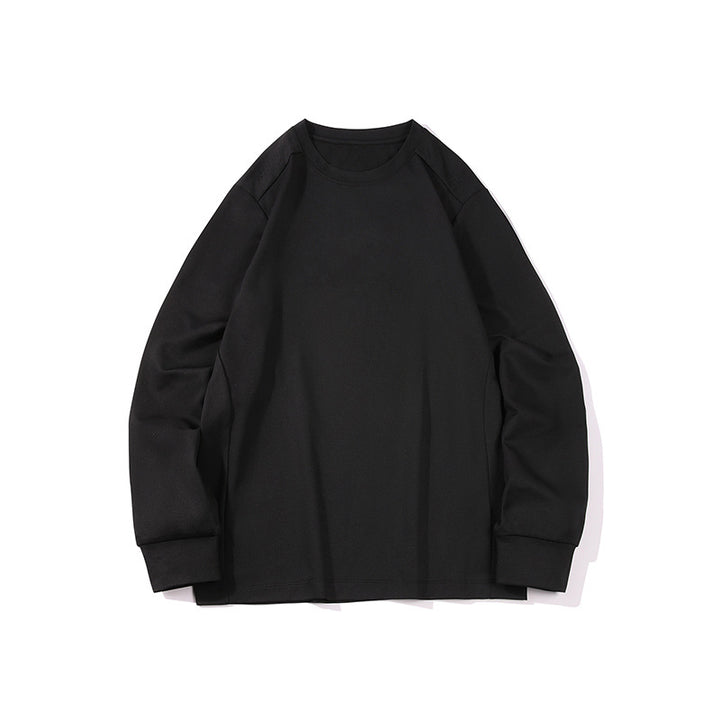 Herren Oversize-Langarmshirt aus schwerem Baumwolljersey mit Rundhalsausschnitt und gerippten Bündchen Drune