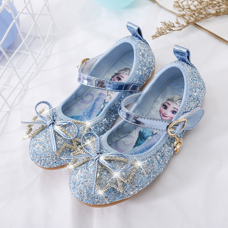 Mädchen Glitzernde Ballerina-Schuhe mit Schleifen- und Strassverzierungen Drune