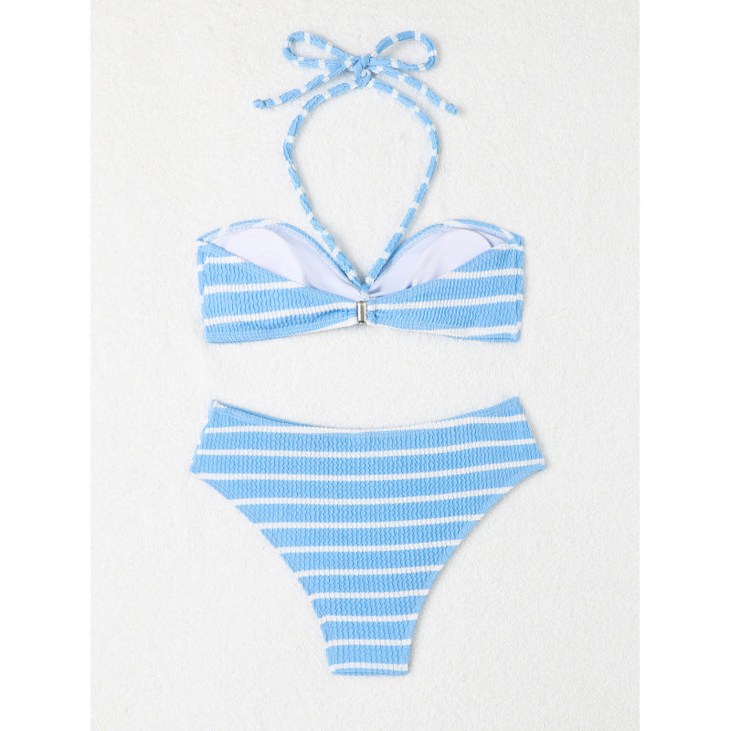 Damen Bandeau-Bikini mit verstellbarem Knoten und elastischem Material Drune
