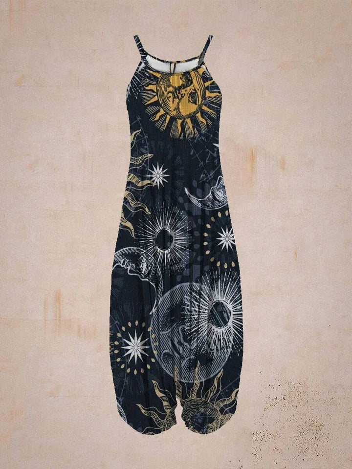Damen Jumpsuit mit astrologischem Print Drune