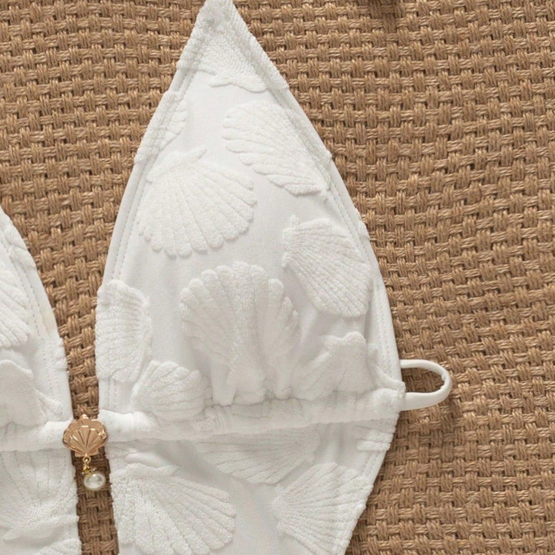 Damen Cut-Out Badeanzug mit charmanten Muscheldetails Drune