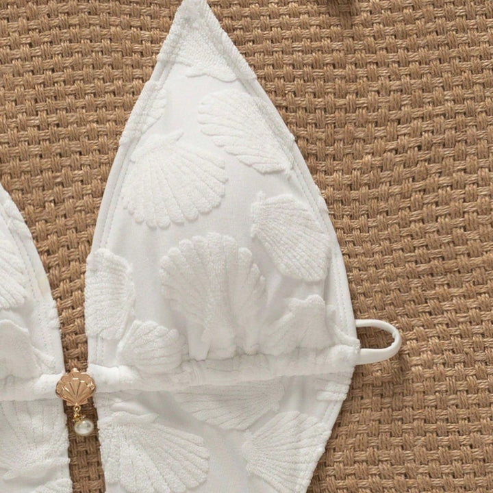 Damen Cut-Out Badeanzug mit charmanten Muscheldetails Drune