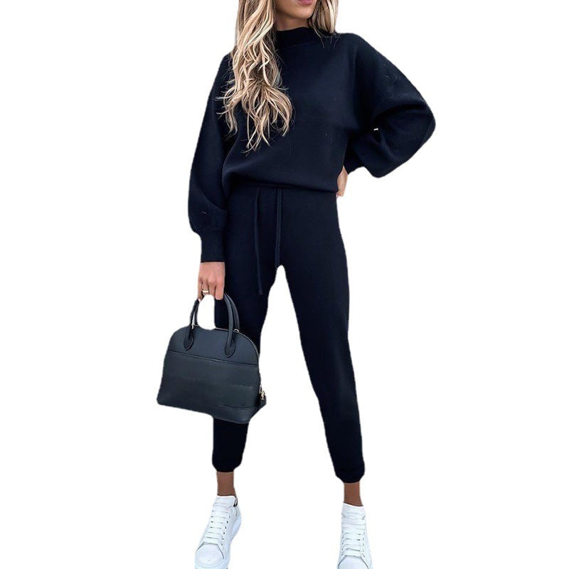 Damen Freizeitleggings mit hoch gezogenem Taillenbund und lässigem Sweater Drune