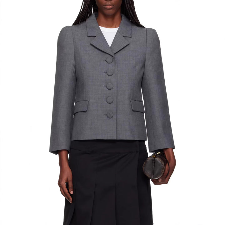 Damen Kurzblazer im taillierten Vintage Tailoring mit bezogenen Knöpfen Drune