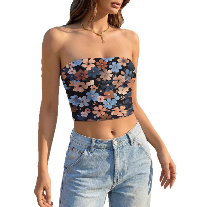 Damen Bandeau-Top mit verspieltem Dinosaurier-Motiv und elastischem Schnitt Drune