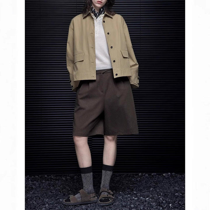 Damen Modische Übergangsjacke mit bequemen Schnitt Drune