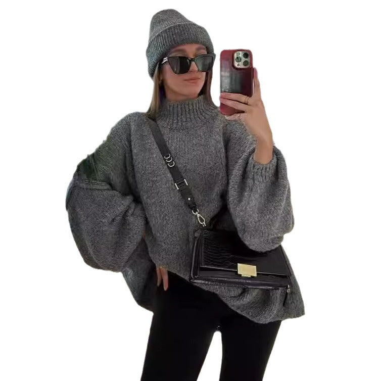 Damen oversized Strickpullover mit gemütlichem Schnitt und modernen Ärmeln Drune