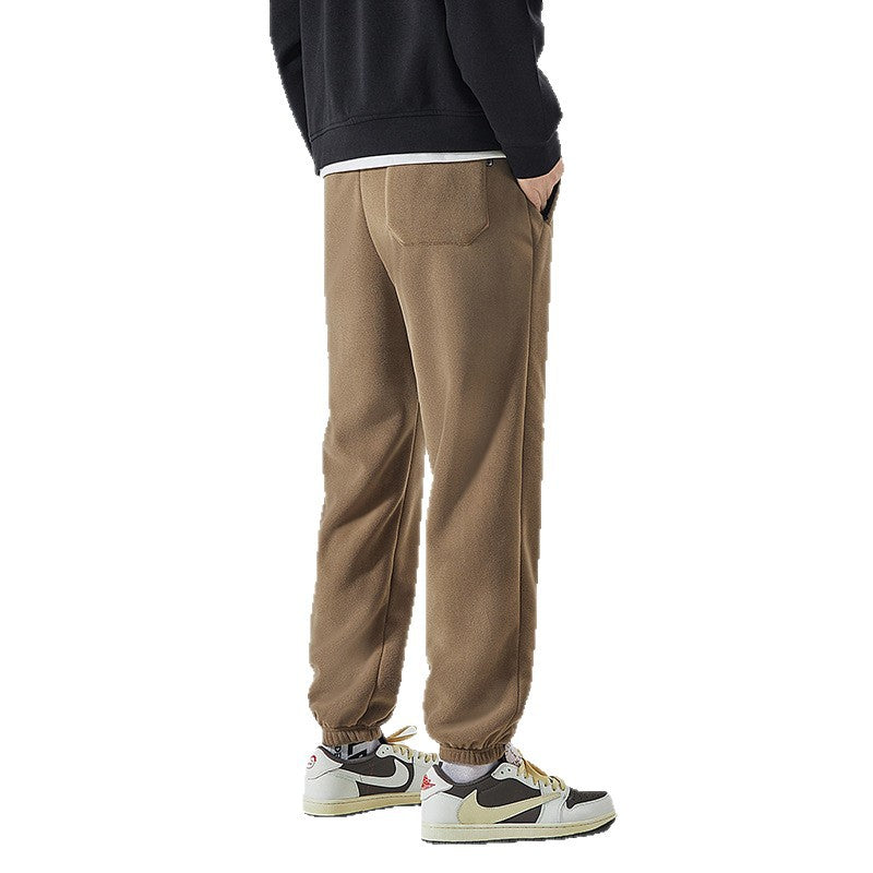 Herren Gefütterte Sweatpants mit Sherpa‑Innenfutter und elastischen Bündchen Drune