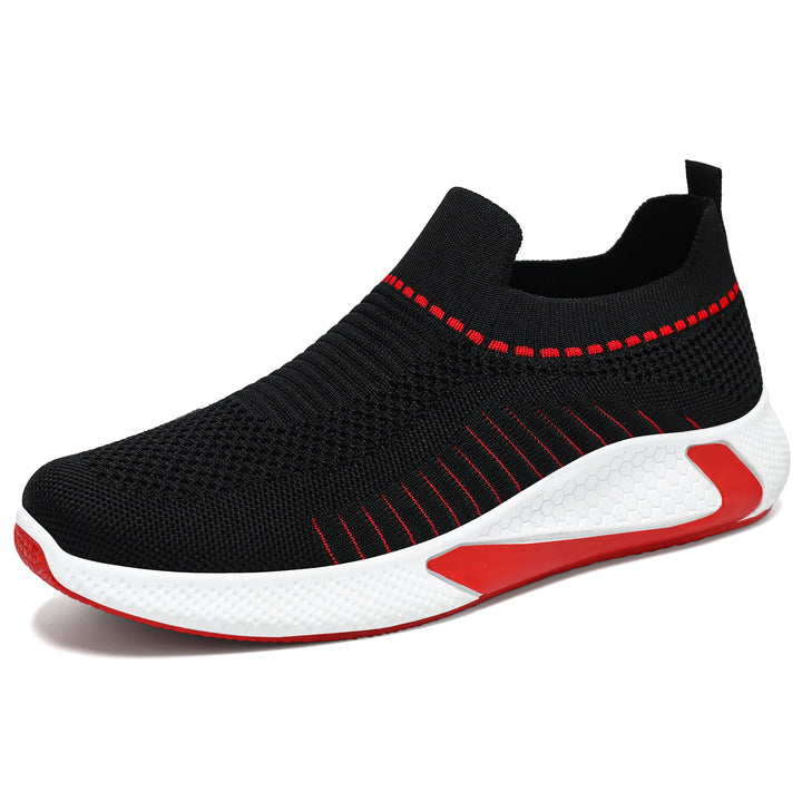 Unisex nan nahtloser Strick-Slip-On Laufschuh mit sockenähnlichem Schaft und hexagonaler Dämpfungssohle Drune