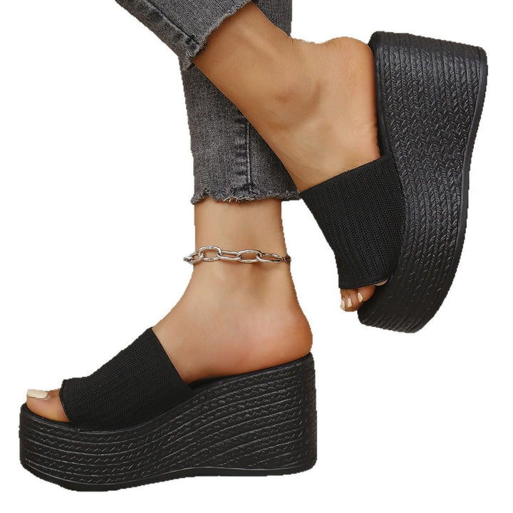 Damen Wedge-Pantoletten mit komfortablem Fußbett und flexiblem Obermaterial Drune