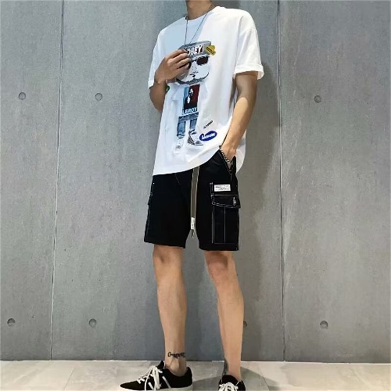 Herren Cargo-Shorts mit praktischen Seitentaschen und verstellbarem Bund Drune
