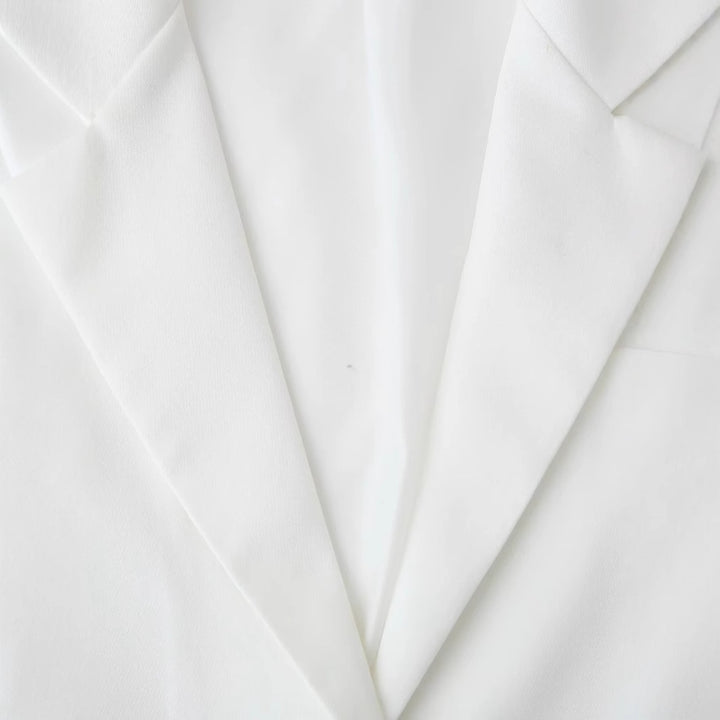 Damen nan taillierte Cropped-Weste mit Reverskragen und einreihigem Knopfverschluss Drune