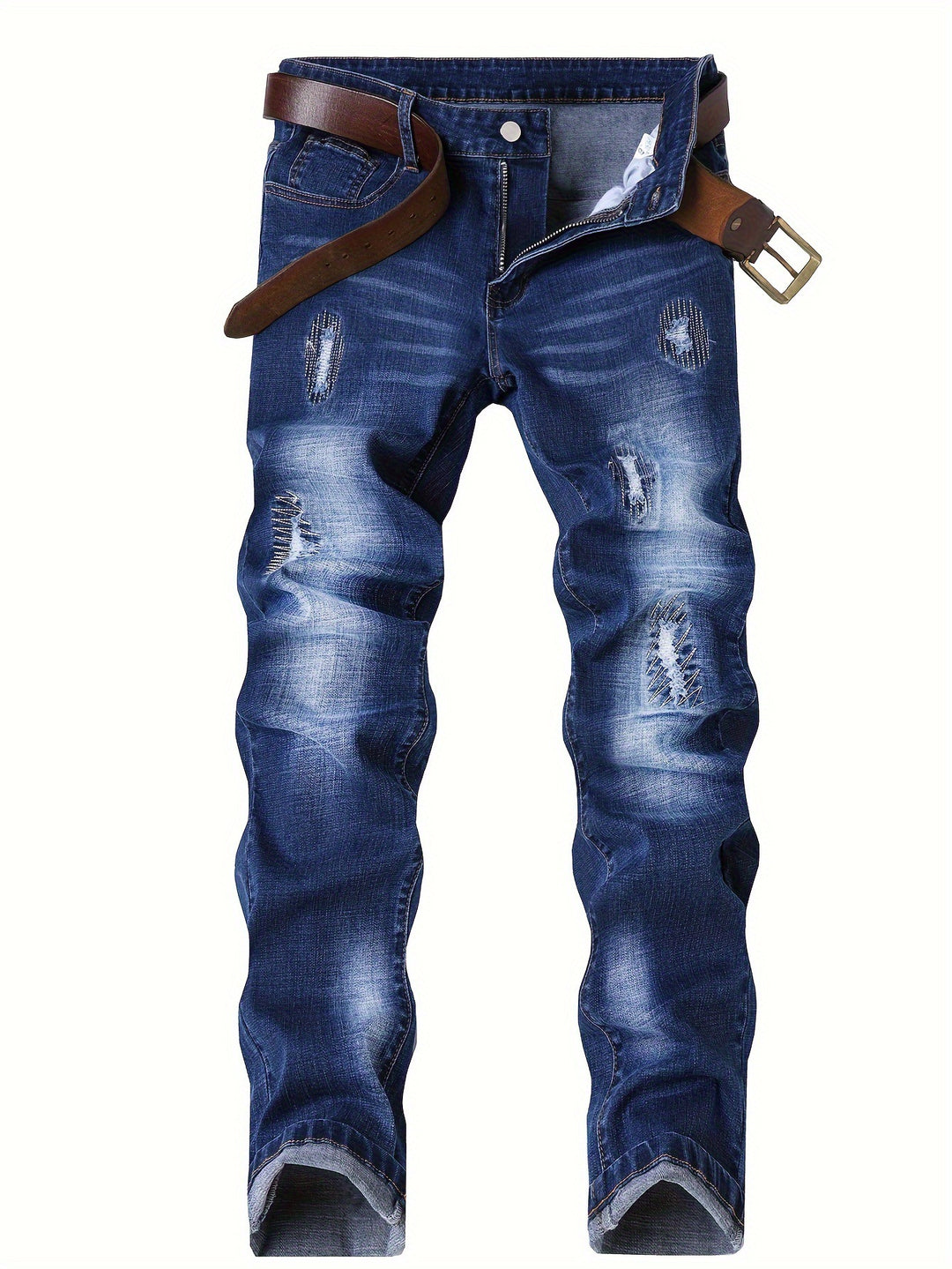 Herren Elegante Slim-Fit Jeans mit modischen Waschungseffekten Drune