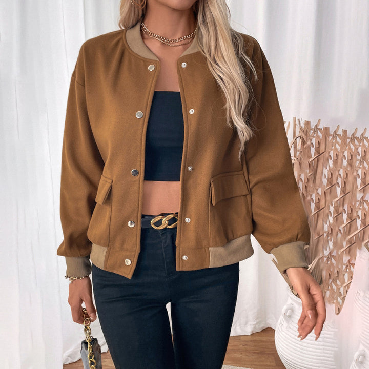 Damen Lässige Bomberjacke Drune