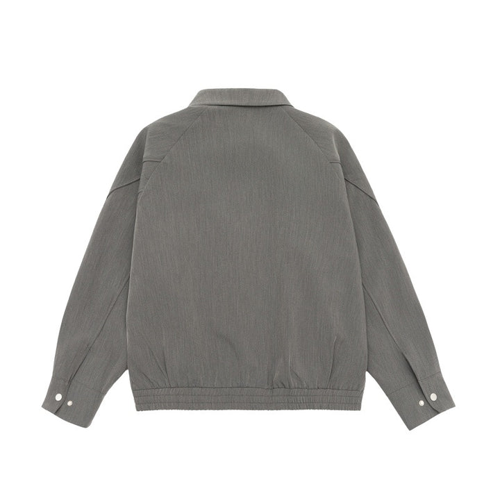 Herren Boxy-Übergangsjacke mit Hemdkragen, Raglanärmeln und Reißverschlusstaschen Drune