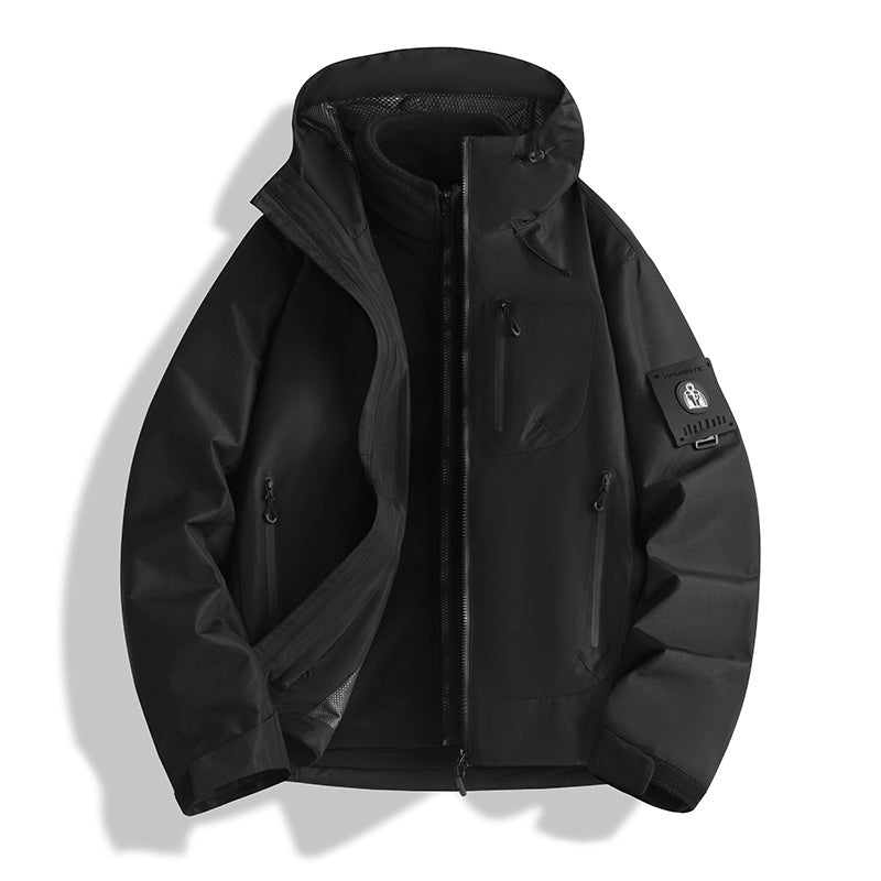 Herren Funktions-Softshelljacke mit abnehmbarem Fleece-Innenfutter Drune