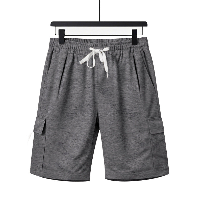 Herren nan elastische Cargo-Bermuda mit Kordelzug und Mehrfachtaschen Drune