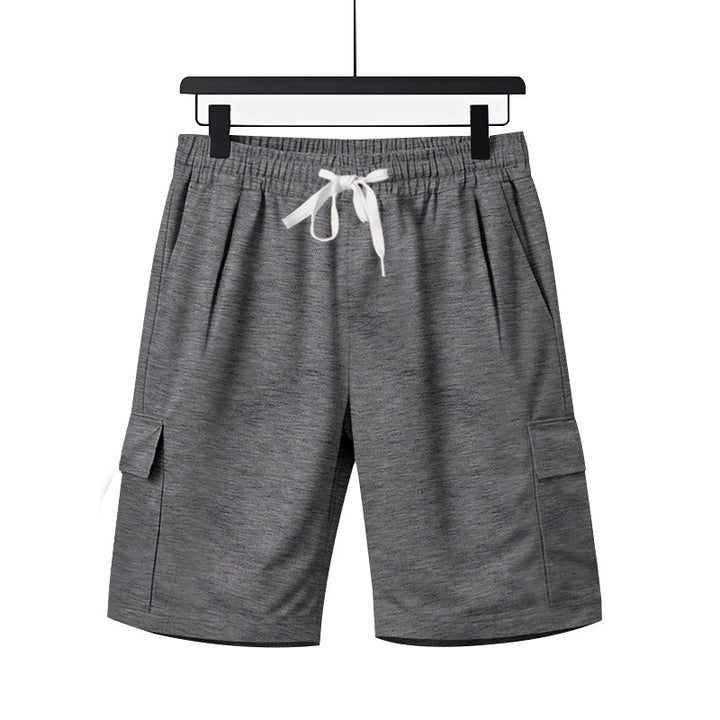 Herren nan elastische Cargo-Bermuda mit Kordelzug und Mehrfachtaschen Drune