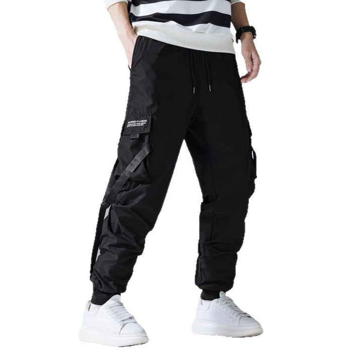 Herren Utility‑Cargohose im Joggerstil mit Multifunktions‑Taschen und Kordelbund Drune