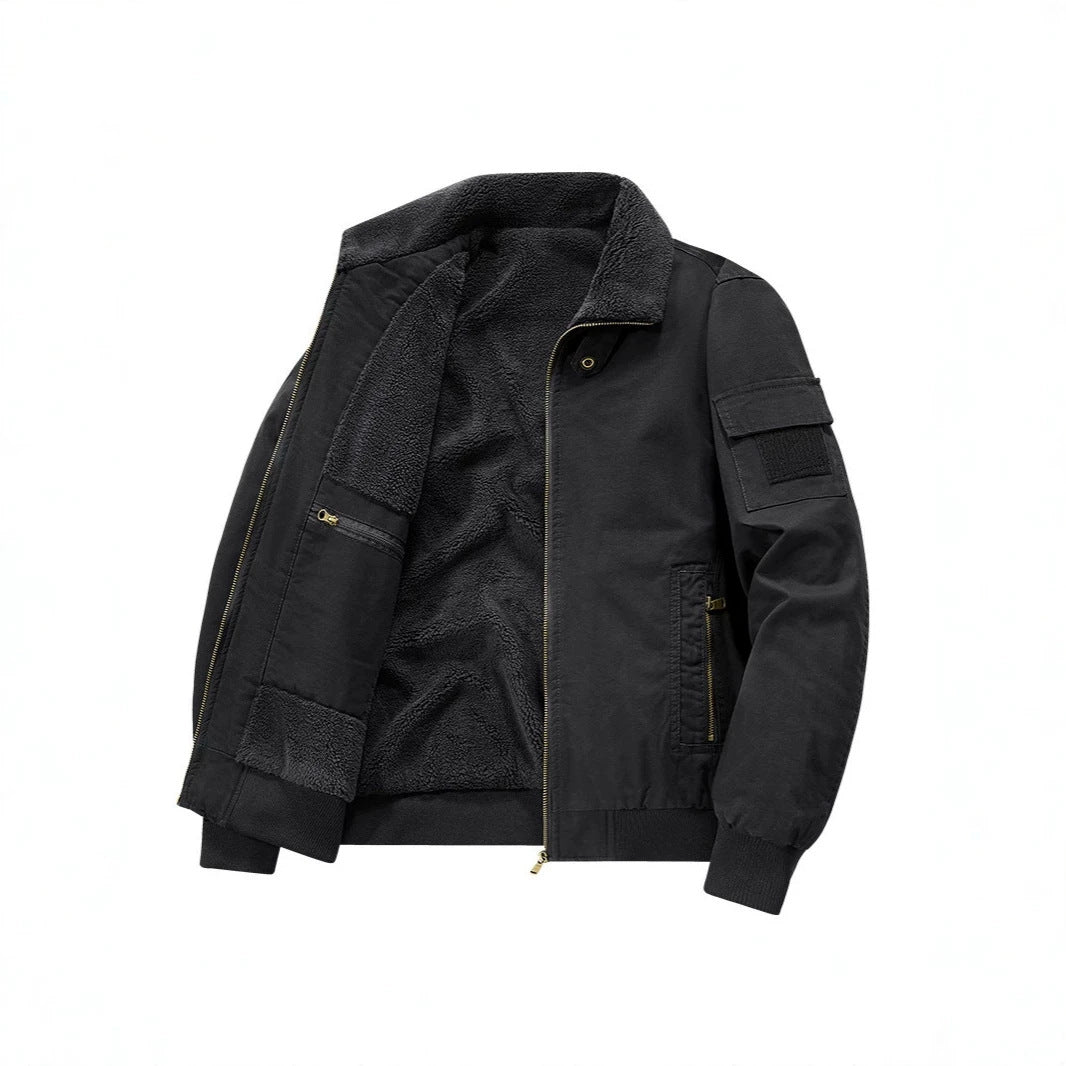 Herren Stylische Übergangsjacke mit Teddyfutter Drune