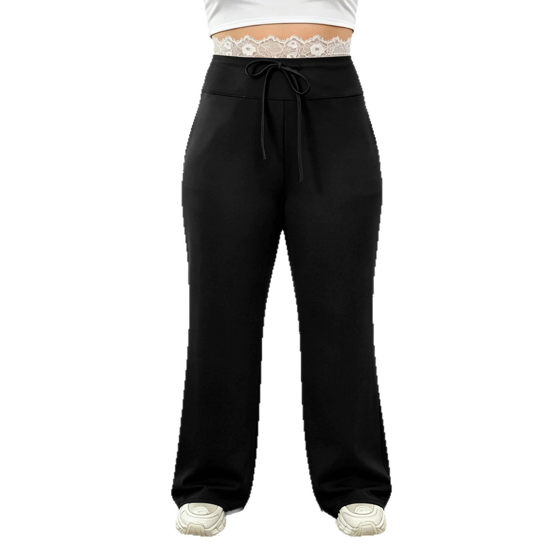 Damen High-Waist Palazzohose mit formendem Taillenbund und atmungsaktivem Stretch Drune