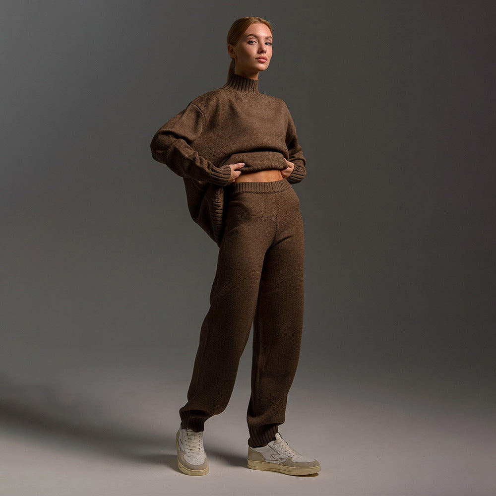 Damen Steckpullover und lässige Freizeithose Set Drune