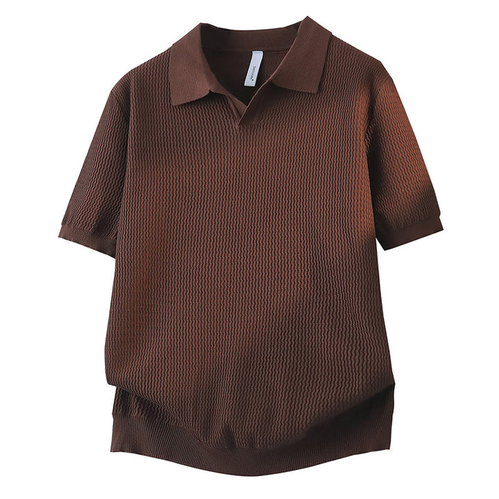 Damen Kurzarm Poloshirt mit strukturiertem Design Drune