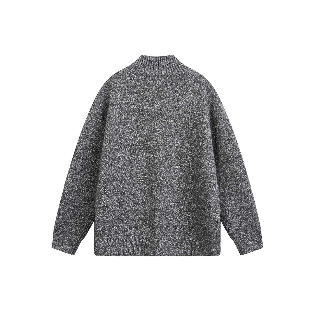 Damen Oversize-Strickjacke mit hochgezogenem Rippkragen und Holzknopfverschluss Drune
