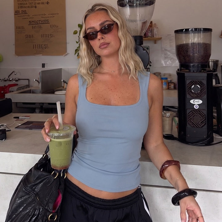 Damen Basic Tanktop mit hochwertigem Stretch Drune