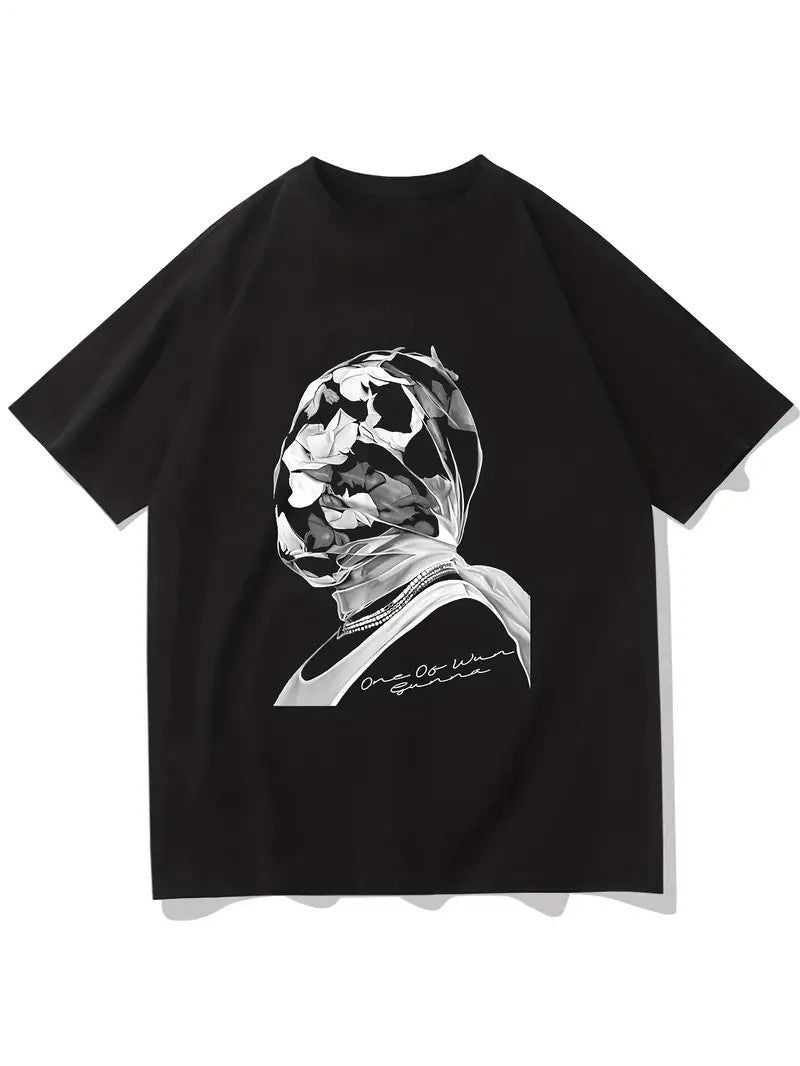 Damen T-Shirt mit künstlerischem Floral-Motiv und lässigem Schnitt Drune