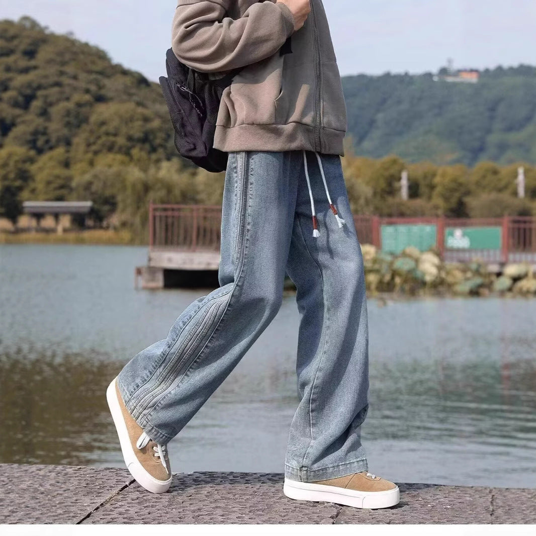Damen Weitgeschnittene Jeans mit Details Drune