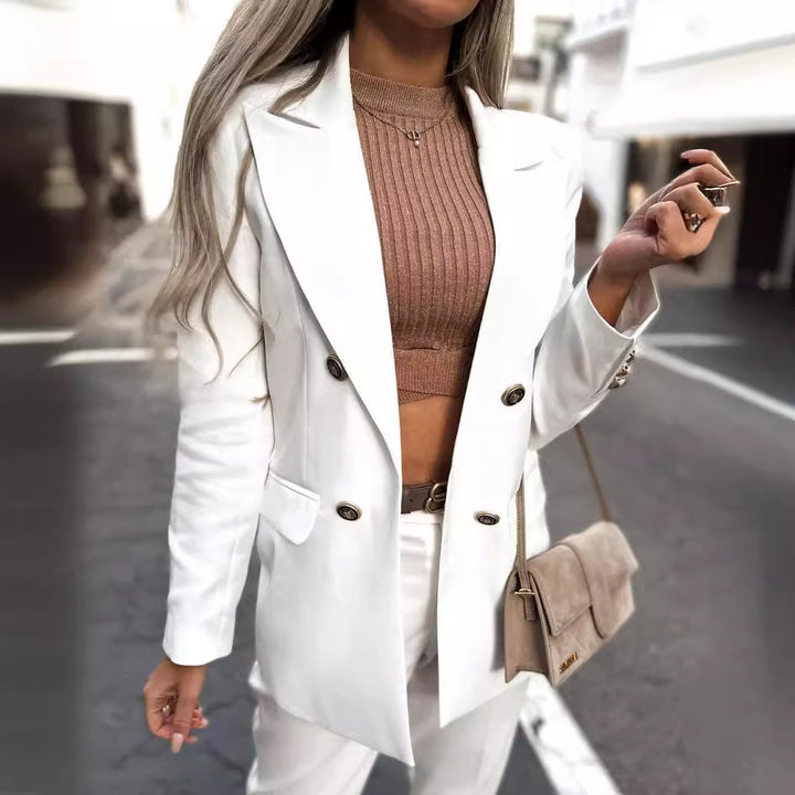 Damen modischer Blazer mit doppelter Knopfleiste Drune