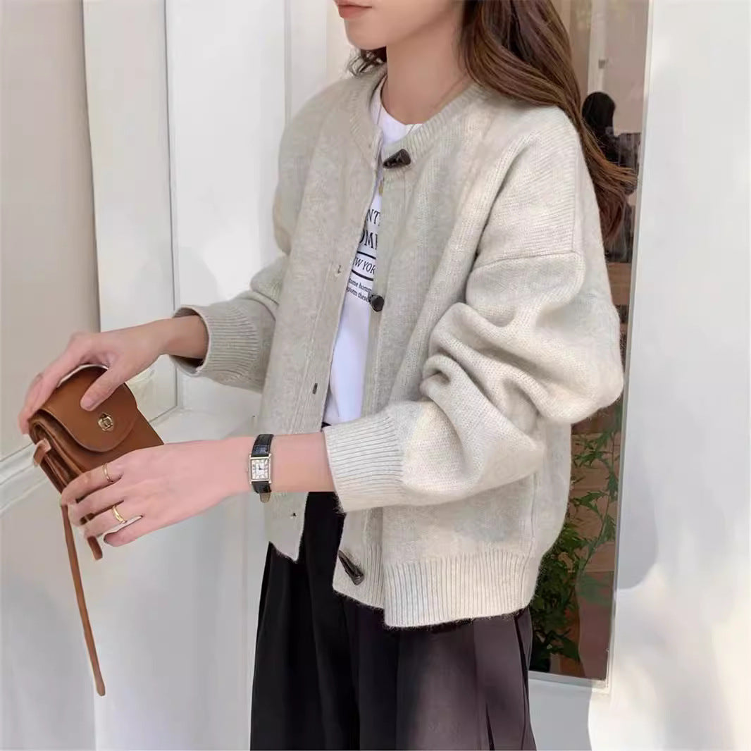 Damen Strickjacke mit eleganten Knopfdetails Drune