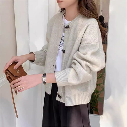 Damen Strickjacke mit eleganten Knopfdetails Drune