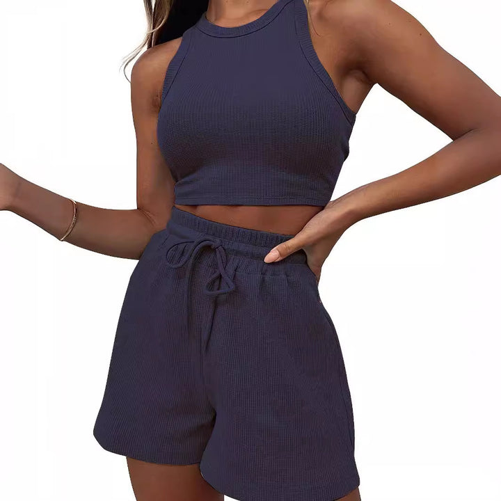 Damen hochwertiges Sport-Set mit Racerback-Top und Shorts Drune