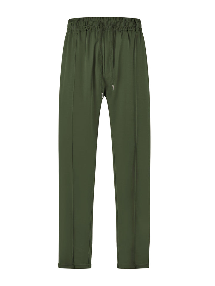 Damen nan elegante Jersey-Hose mit Bügelfalte Tunnelzugbund und schmaler Beinführung Drune
