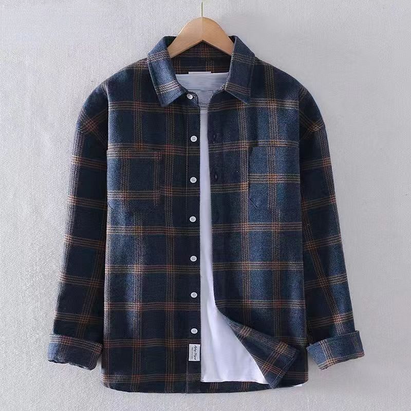 Herrenblazer aus feinem Wollmix Drune mit Glencheck und Karodetails Drune